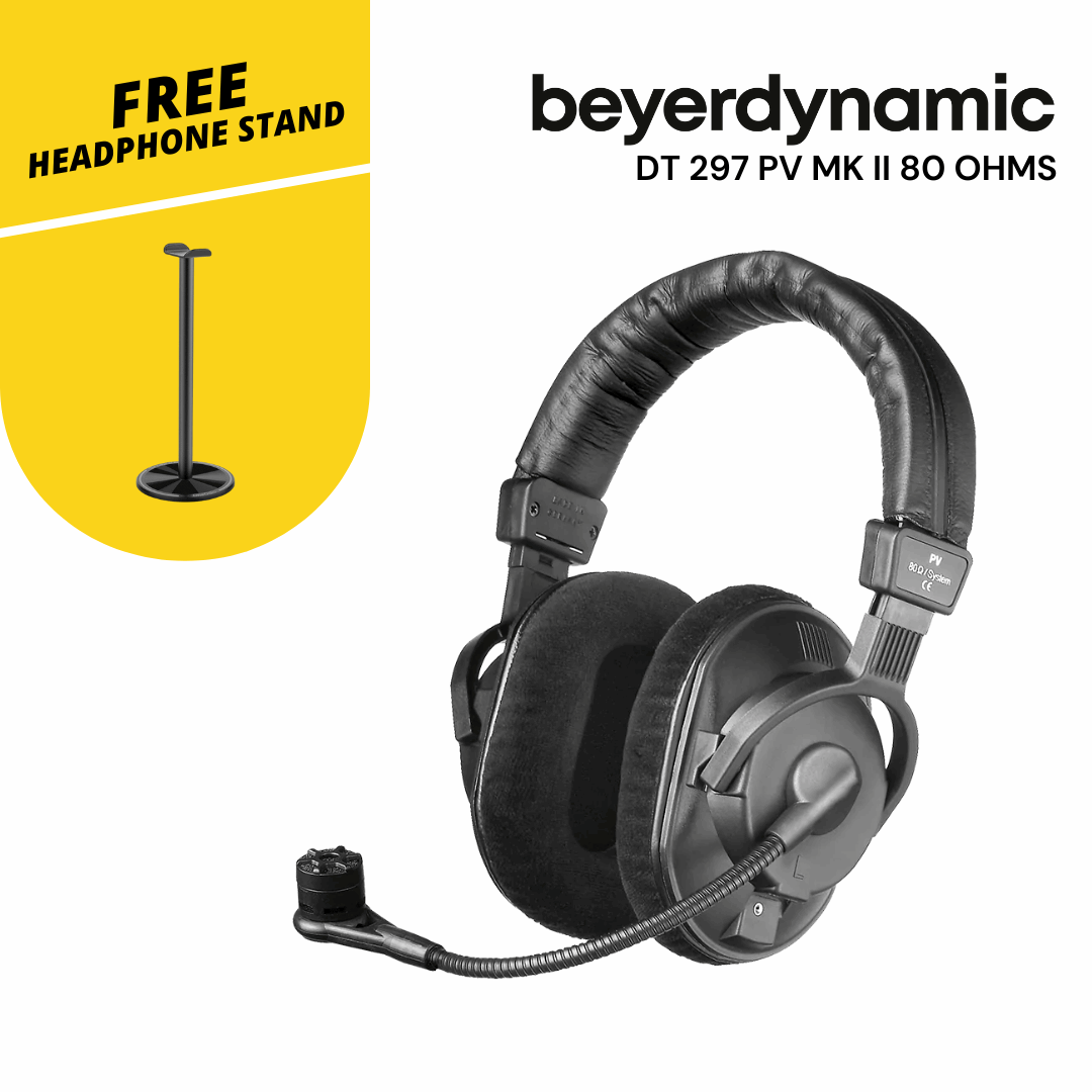 Beyerdynamic DT 297 PV MK II 80 Ohms Closed Broadcast headset with condenser microphone for broadcasting applications