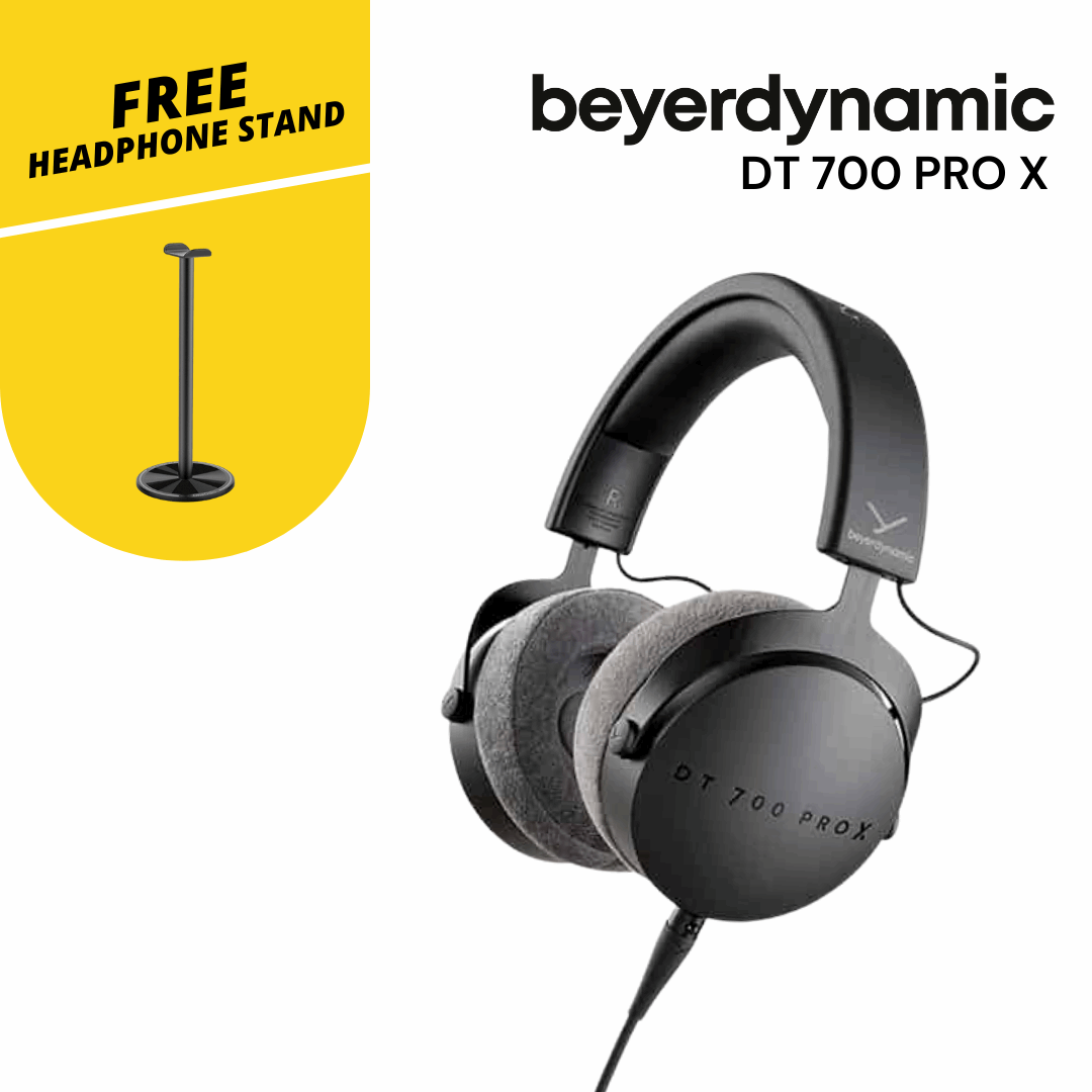 Beyerdynamic DT 700 Pro X Closed-back Studio Mixing Headphones, Free Bullet Groove Table Top Headphone Stand