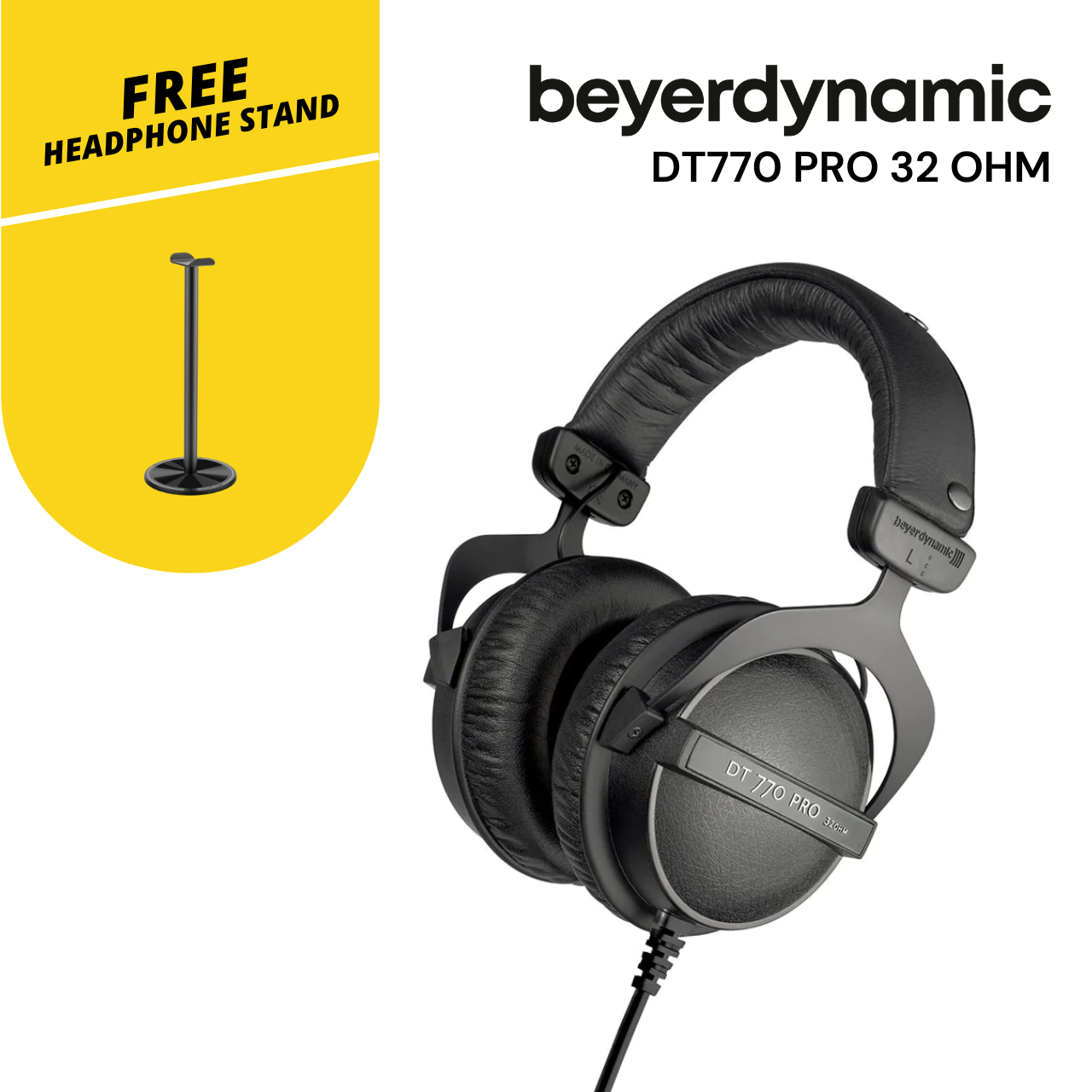 BEYERDYNAMIC DT770 PRO 32 OHMS REFERENCE HEADPHONE FOR CONTROL & MONITORING PURPOSE CLOSED BACK