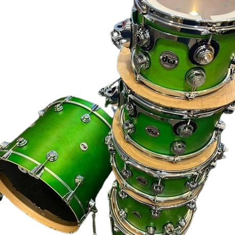 DW USA Collector's All-Maple 6-Pc Shell Pack, Satin Oil Lime Green