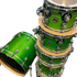 DW USA Collector's All-Maple 6-Pc Shell Pack, Satin Oil Lime Green |  DW |  DRUM-SNARE DRUM |  Zoso Music