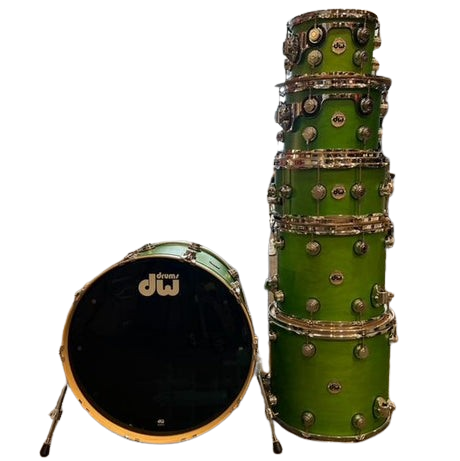 DW USA Collector's All-Maple 6-Pc Shell Pack, Satin Oil Lime Green