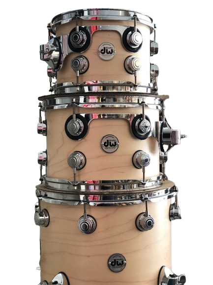 DW USA Collector's All-Maple 6-Pc Shell Pack, Satin Oil Natural, Chrome HW