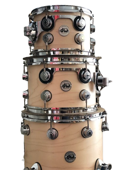DW USA Collector's All-Maple 6-Pc Shell Pack, Satin Oil Natural, Chrome HW |  DW |  DRUM-SNARE DRUM |  Zoso Music