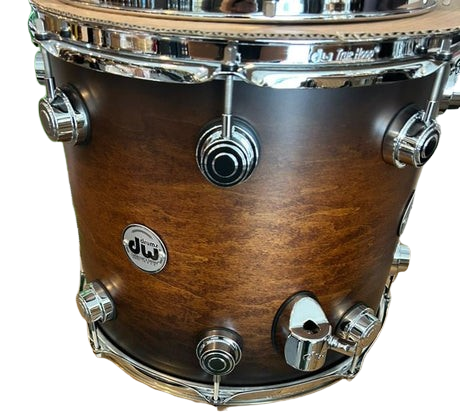 DW USA Collector's All-Maple 6-Pc Shell Pack, Satin Specialty Honey to Ebony Burst