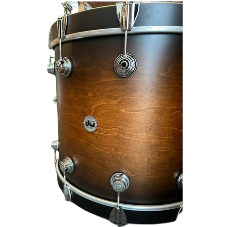 DW USA Collector's All-Maple 6-Pc Shell Pack, Satin Specialty Honey to Ebony Burst