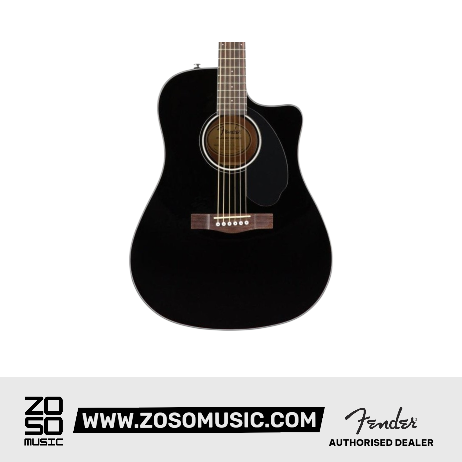 Fender CD-60SCE Dreadnought Acoustic Guitar, Walnut FB, Black |  FENDER |  ACOUSTIC GUITAR |  Zoso Music
