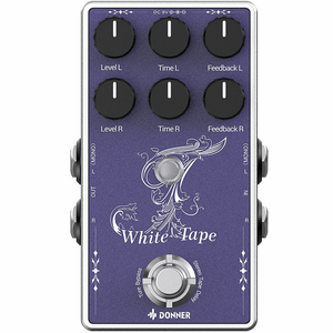 Donner Stereo Tape Delay Pedal for Electric Guitar, Analog Delay Pedal with Echo Effect, White Tape Guitar Pedal,True Bypass | Zoso Music Sdn Bhd