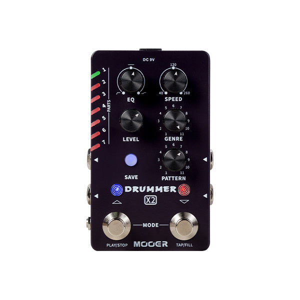 Mooer Drummer X2 Stereo Drum Machine Pedal | Zoso Music Sdn Bhd