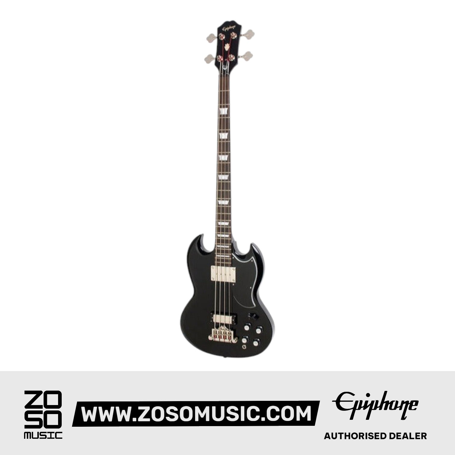 Epiphone EBG3EBCH1 EB - 3, 2 Pickup, 4 String Bass, Ebony ( FREE Gator GBE-BASS Gig Bag ) |  EPIPHONE |  BASS GUITAR |  Zoso Music