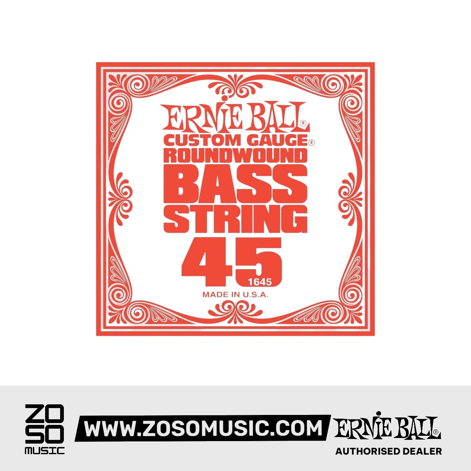 Ernie Ball .045 Nickel Wound Electric Bass Single String | Zoso Music Sdn Bhd