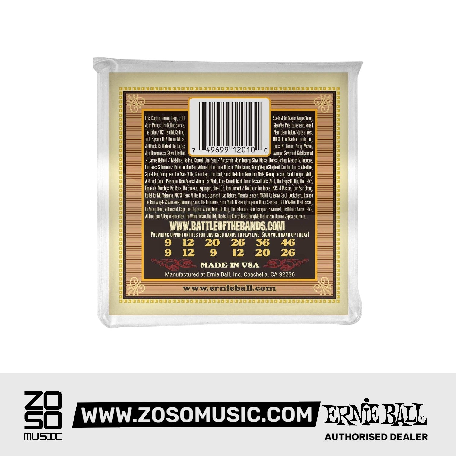 Ernie Ball Earthwood Light 12-String 80/20 Bronze Acoustic Guitar Strings