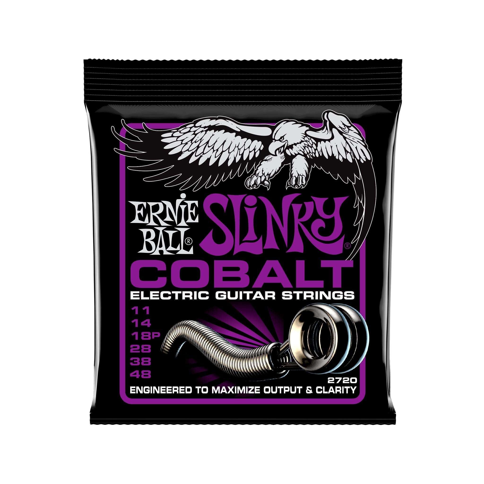 Ernie Ball Power Slinky Cobalt Electric Guitar Strings, 11-48 | Zoso Music Sdn Bhd