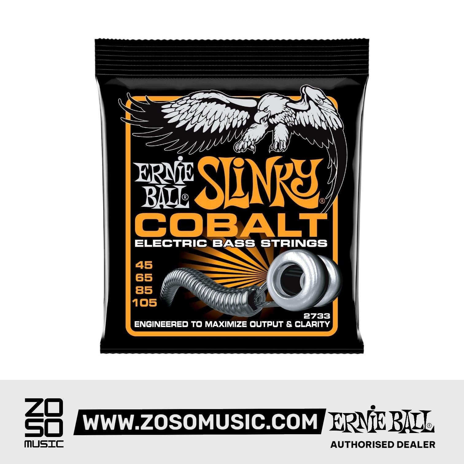 Ernie Ball Hybrid Slinky Cobalt Electric Bass Strings, 45-105 | Zoso Music Sdn Bhd