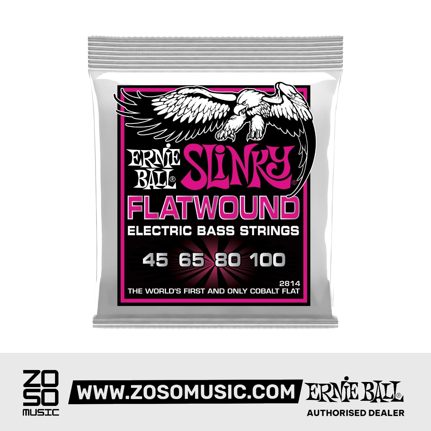 Ernie Ball Super Slinky Flatwound Electric Bass Strings, 45-100 | Zoso Music Sdn Bhd
