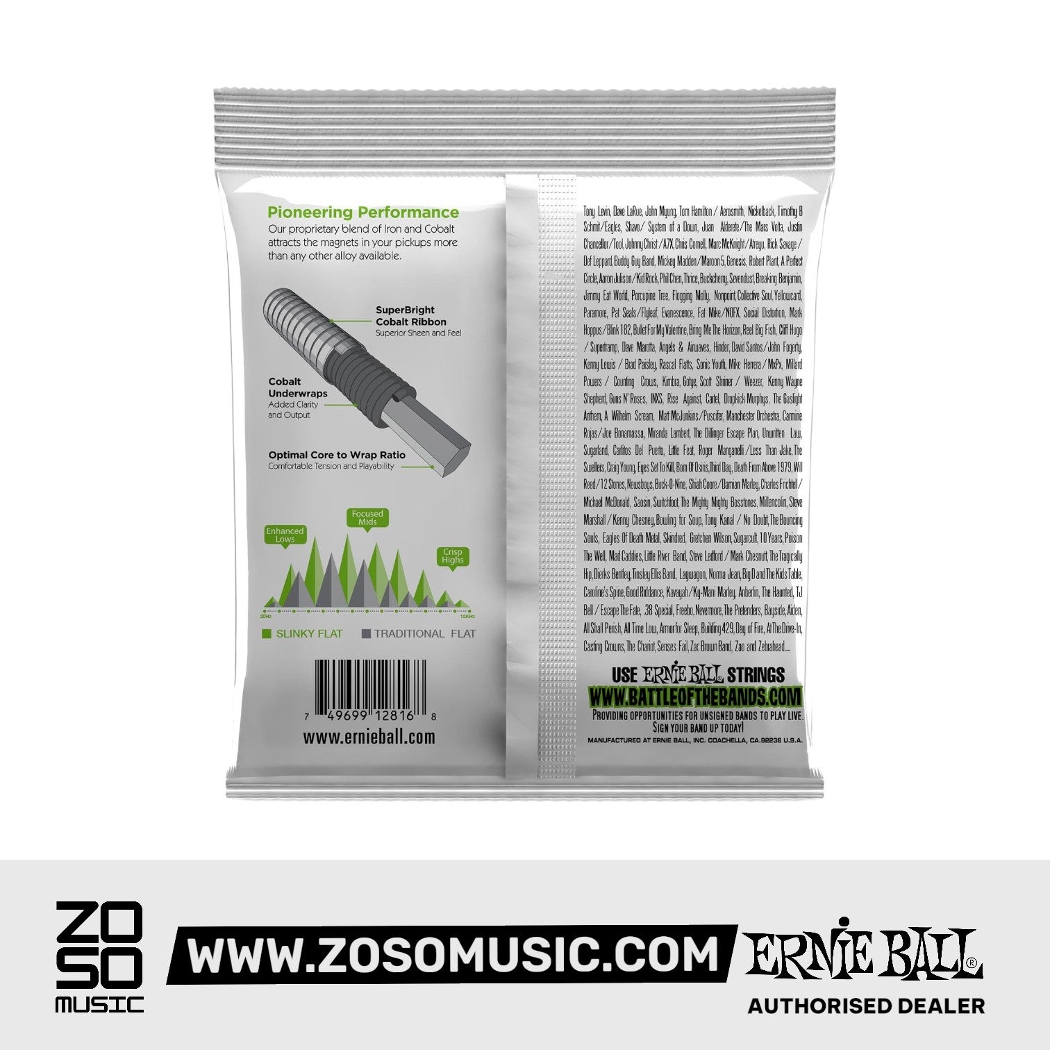 Ernie Ball Regular Slinky 5-String Flatwound Electric Bass Strings, 45-130 |  ERNIE BALL |  STRINGS-BASS GUITAR |  Zoso Music