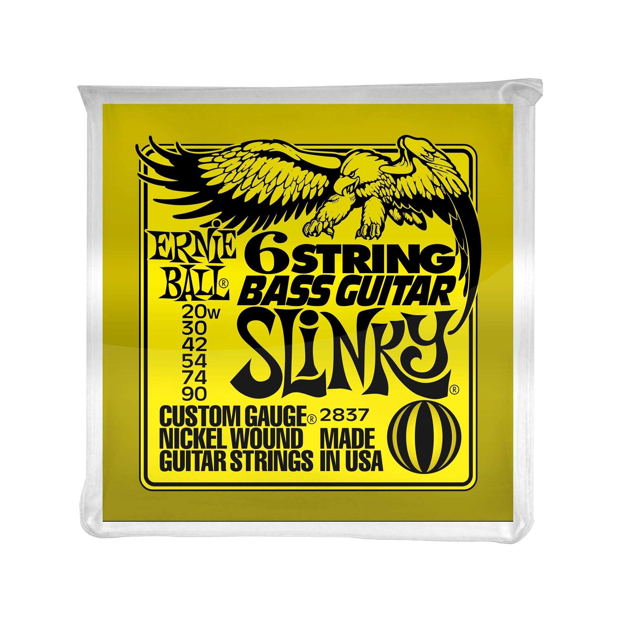 Ernie Ball Slinky 6-String w/ small ball end 29 5/8 scale Bass Guitar Strings, 20w-90 | Zoso Music Sdn Bhd