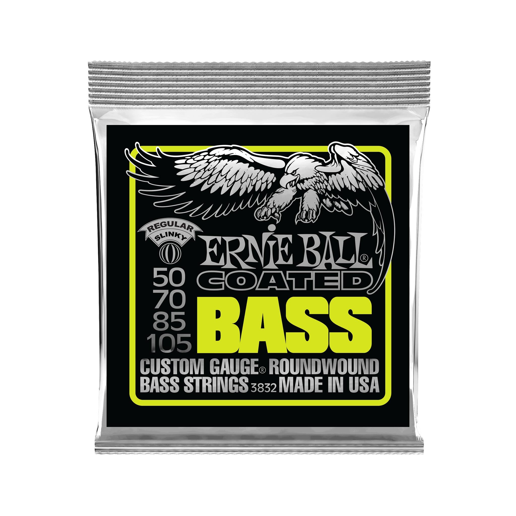 Ernie Ball Regular Slinky Coated Electric Bass Strings, 50-105 | Zoso Music Sdn Bhd