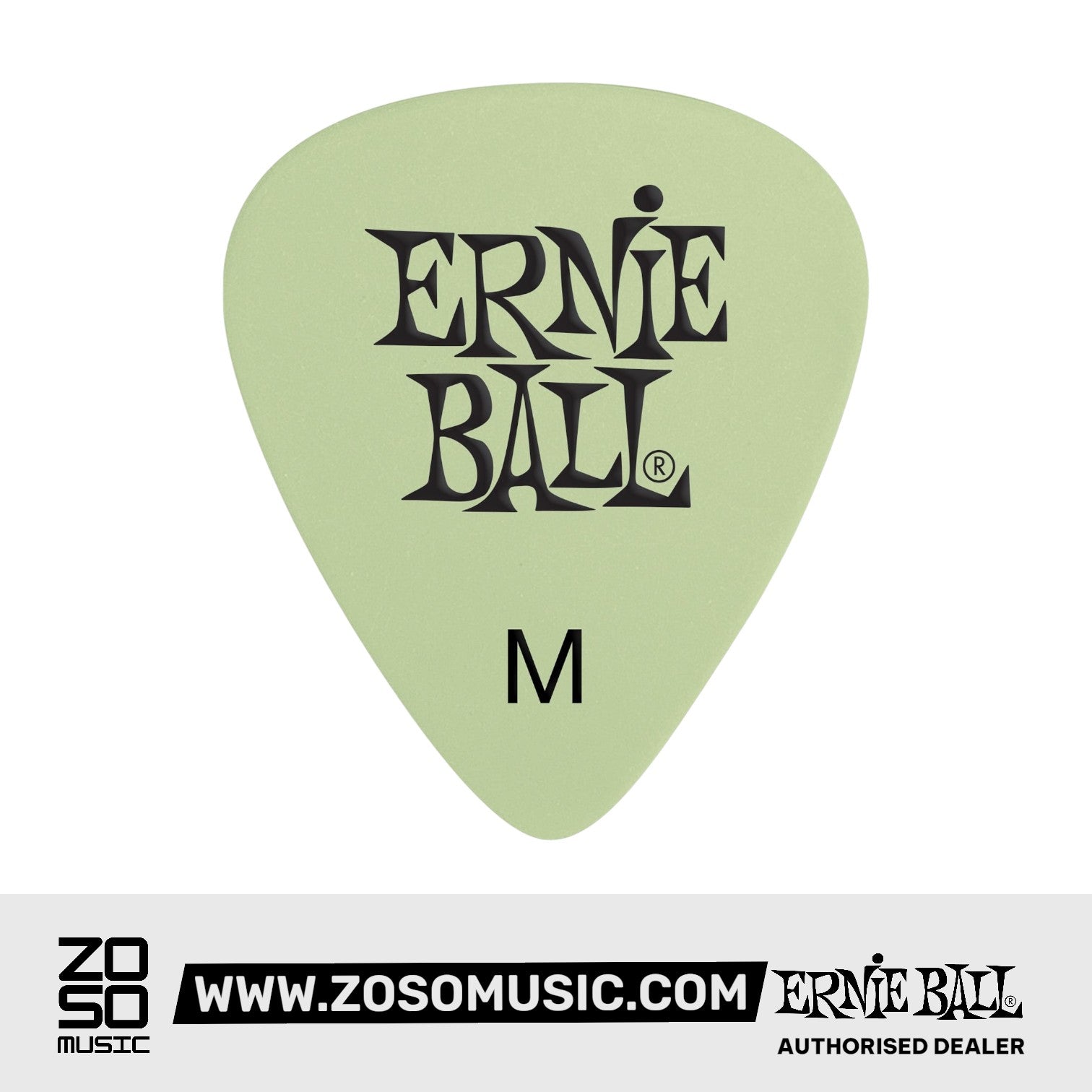 Ernie Ball Super Glow Cellulose Guitar Picks, Medium, 12-Pack