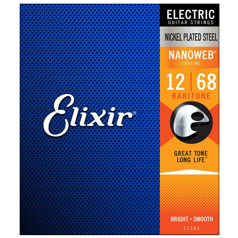 Elixir 12302 Nanoweb Baritone Electric Guitar Strings Zoso Music