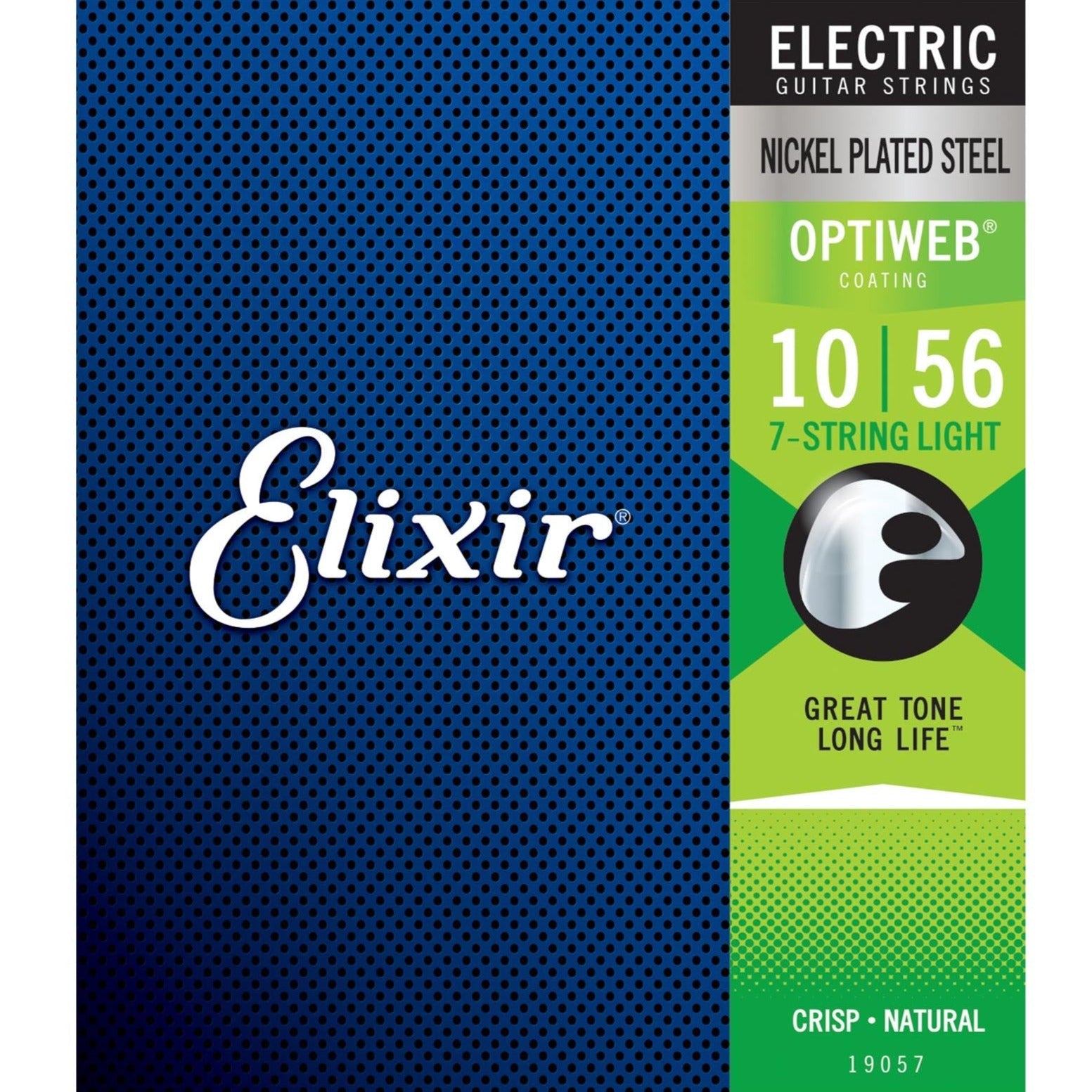 Elixir 19057 Nickel Plated Steel with OPTWEB coating 7-strings Electric Guitar Strings Zoso Music