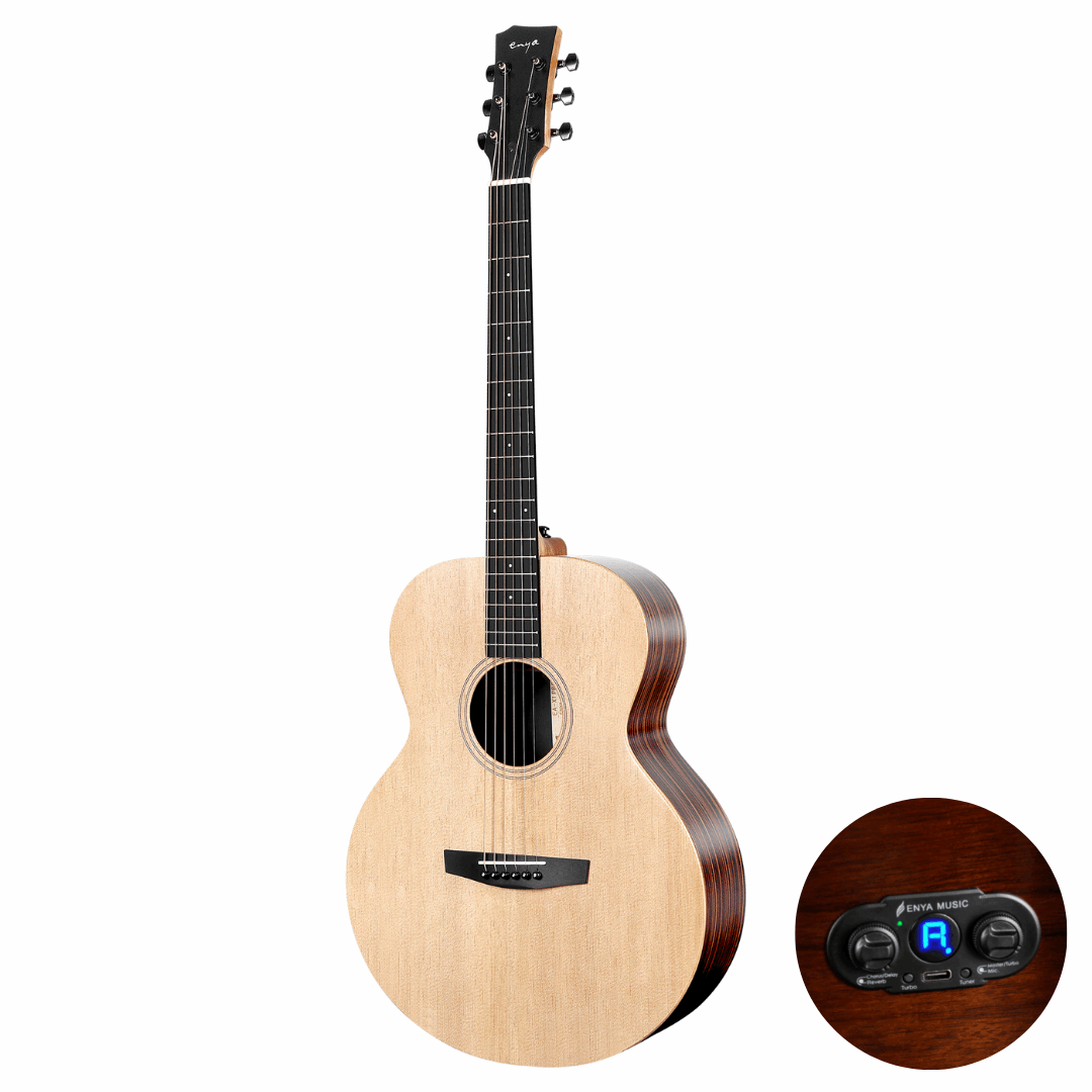 Enya EA-X1 PROe 41" Acoustic Guitar Solid Spruce And Rosewood HPL & Transacoustic Pickup Pack | ENYA , Zoso Music