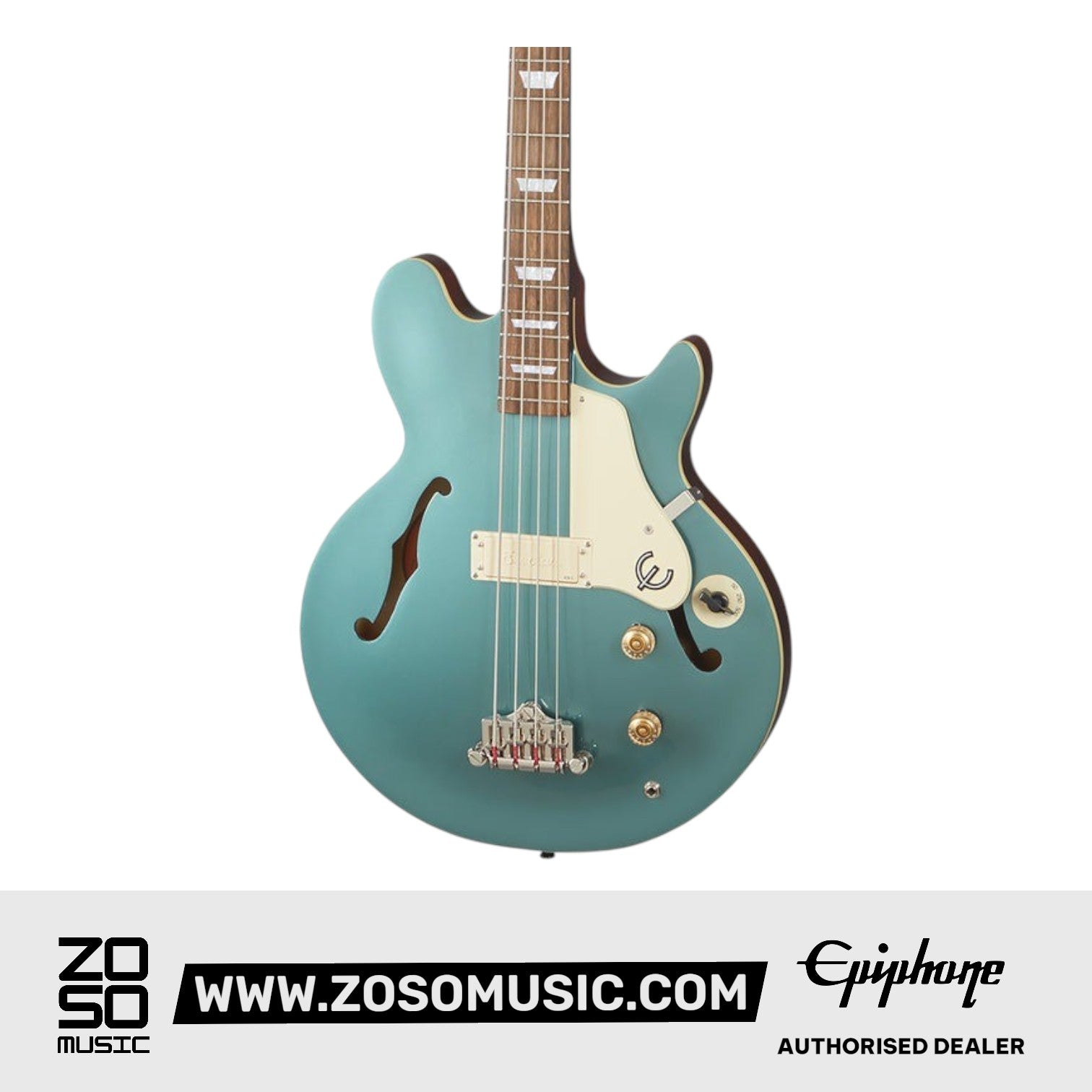 Epiphone EBJCFPENH1 Jack Casady Bass Guitar - Faded Pelham Blue ( FREE Gator GBE-BASS Gig Bag ) |  EPIPHONE |  BASS GUITAR |  Zoso Music