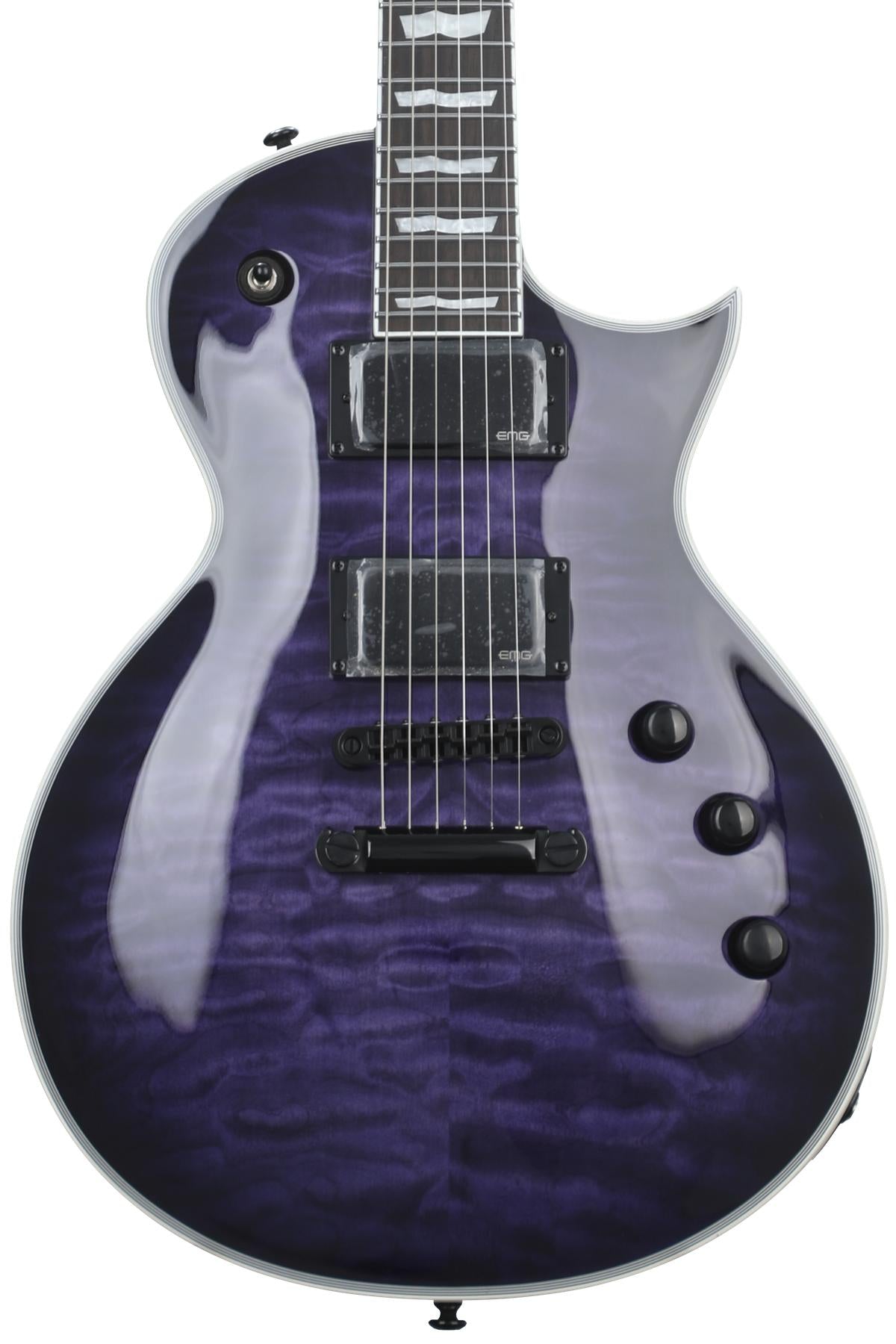 ESP LTD EC-1000 Electric Guitar - See Thru Purple Sunburst Zoso Music