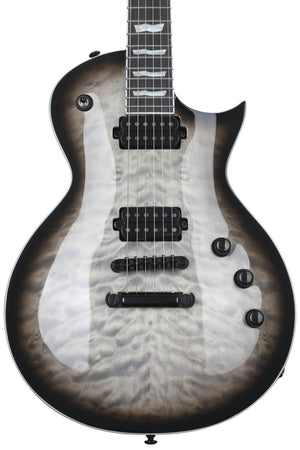ESP LTD EC-1000T Quilted Maple Electric Guitar - Charcoal Burst Zoso Music