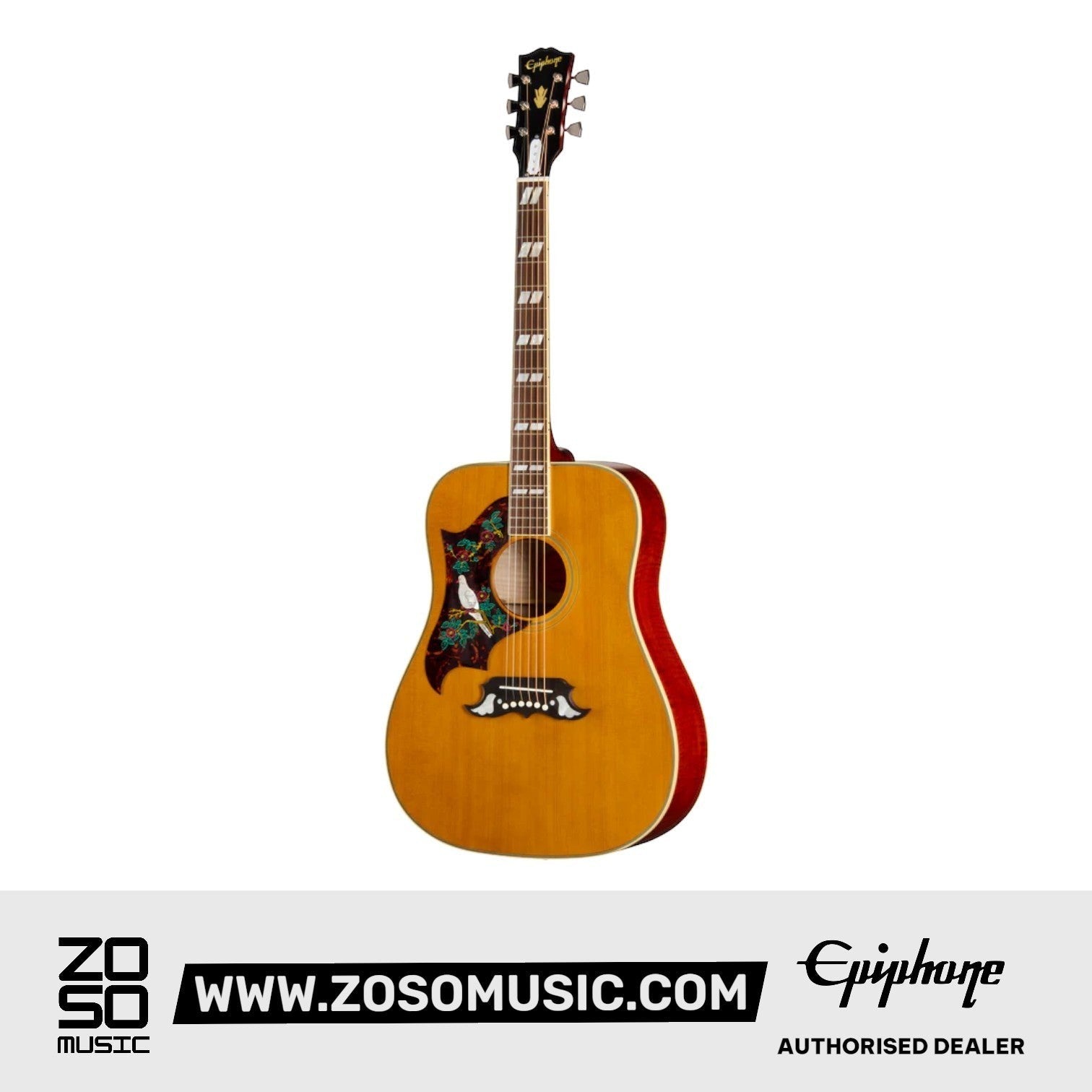 Epiphone 1963 Dove Reissue Left-Handed Acoustic-Electric Guitar - Natural |  EPIPHONE |  ACOUSTIC GUITAR |  Zoso Music