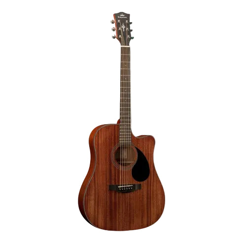 KEPMA EDC 41 inch Dreadnought Semi Acoustic Guitar w AcoustiFex® K-10 Pickup, Full Back Mahogany, EDC-K10