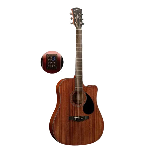 KEPMA EDC 41 inch Dreadnought Semi Acoustic Guitar w K1 EQ (Full Back Mahogany)