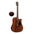 KEPMA EDC 41 inch Dreadnought Semi Acoustic Guitar w K1 EQ (Full Back Mahogany)