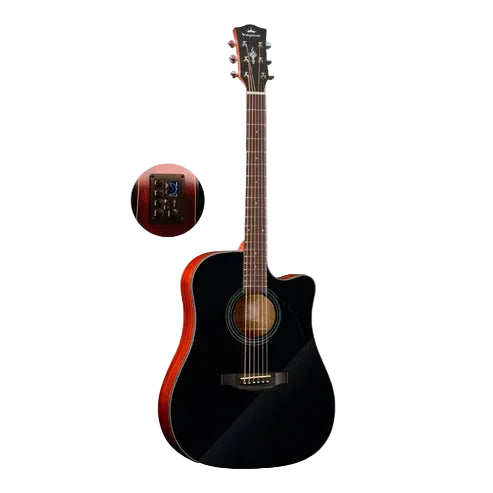KEPMA EDC 41 inch Dreadnought Semi Acoustic Guitar w K1 EQ (Spruce Top, Side & Back Mahogany)