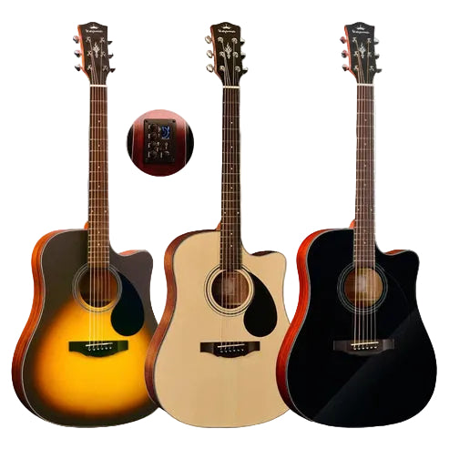 KEPMA EDC 41 inch Dreadnought Semi Acoustic Guitar w K1 EQ (Spruce Top, Side & Back Mahogany) | Zoso Music Sdn Bhd