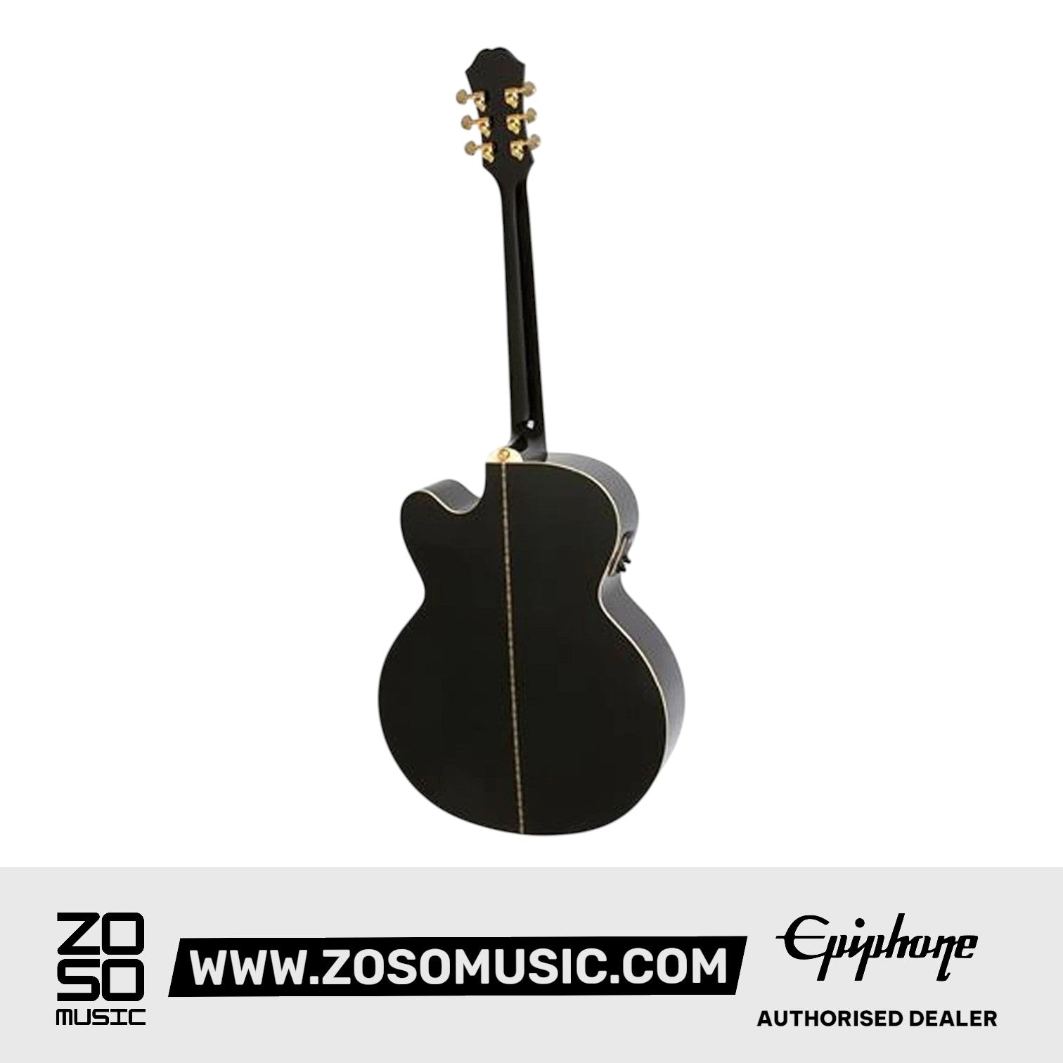 Epiphone EEJ2BKGH1 J-200 EC Studio Acoustic Electric Guitar Black |  EPIPHONE |  ACOUSTIC GUITAR |  Zoso Music