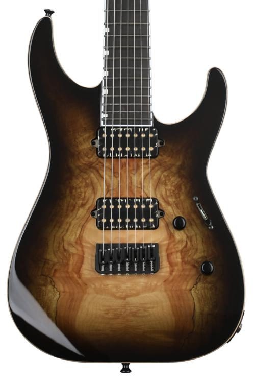 ESP E-II M-II-7 NT 7-String - Dark Brown Natural Burst [Made in Japan]