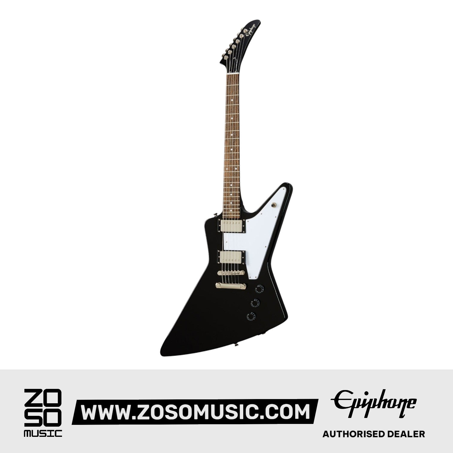 Epiphone EIXPEBNH1 Explorer Electric Guitar - Ebony |  EPIPHONE |  ELECTRIC GUITAR |  Zoso Music