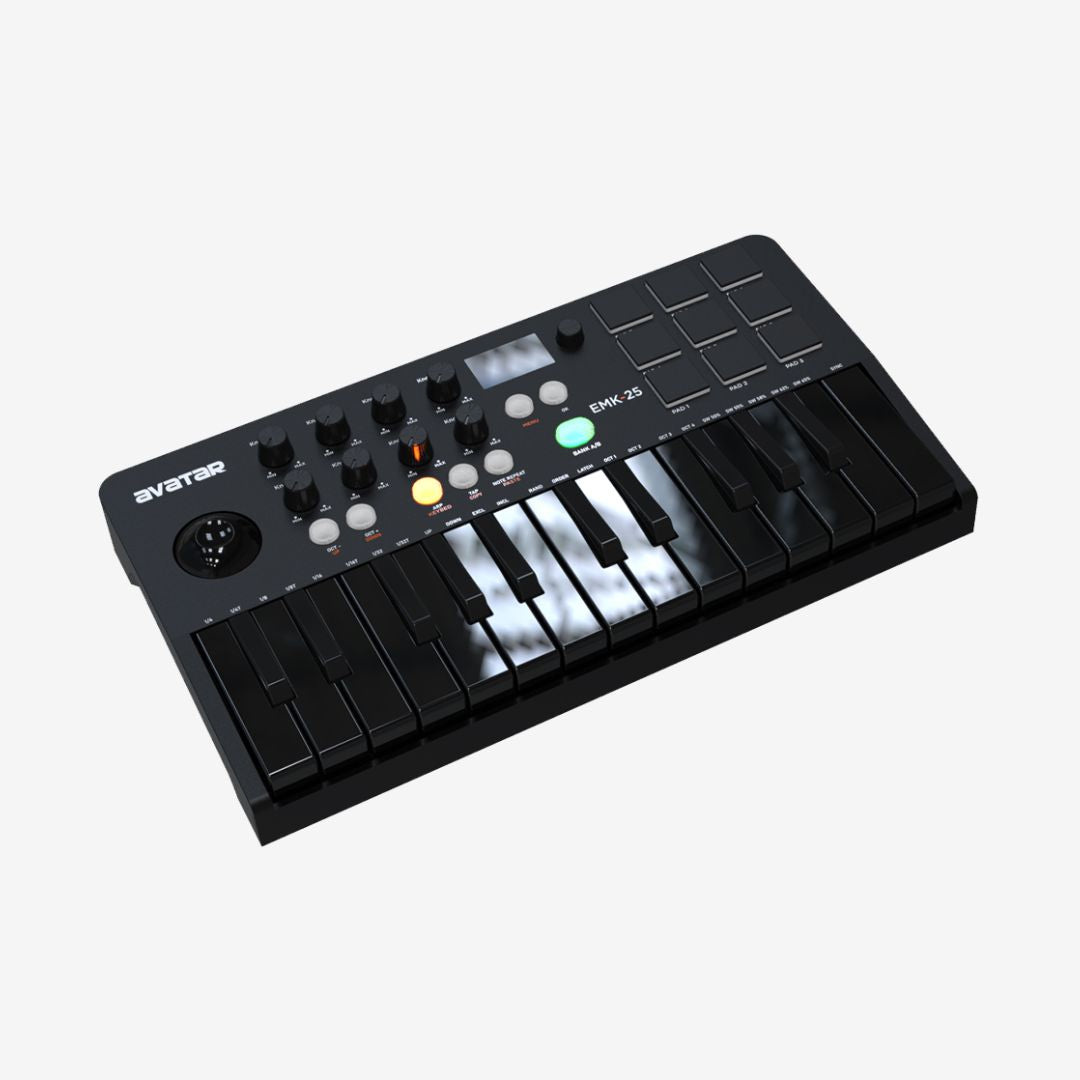 Avatar EMK-25, 25 Keys MIDI Compact Keyboard Controller |  AVATAR |  DRUM-ELECTRONIC |  Zoso Music