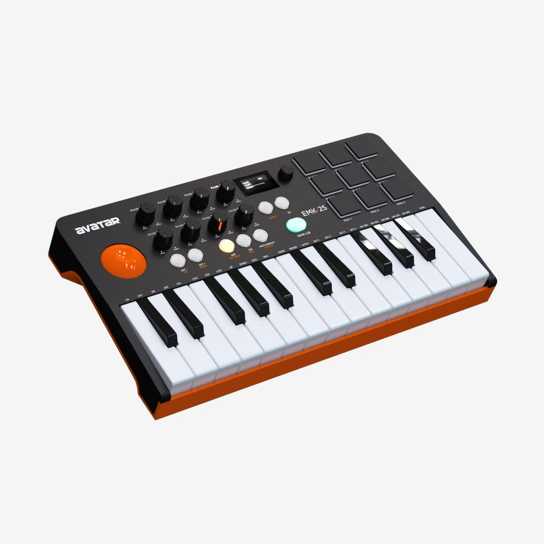 Avatar EMK-25, 25 Keys MIDI Compact Keyboard Controller |  AVATAR |  DRUM-ELECTRONIC |  Zoso Music