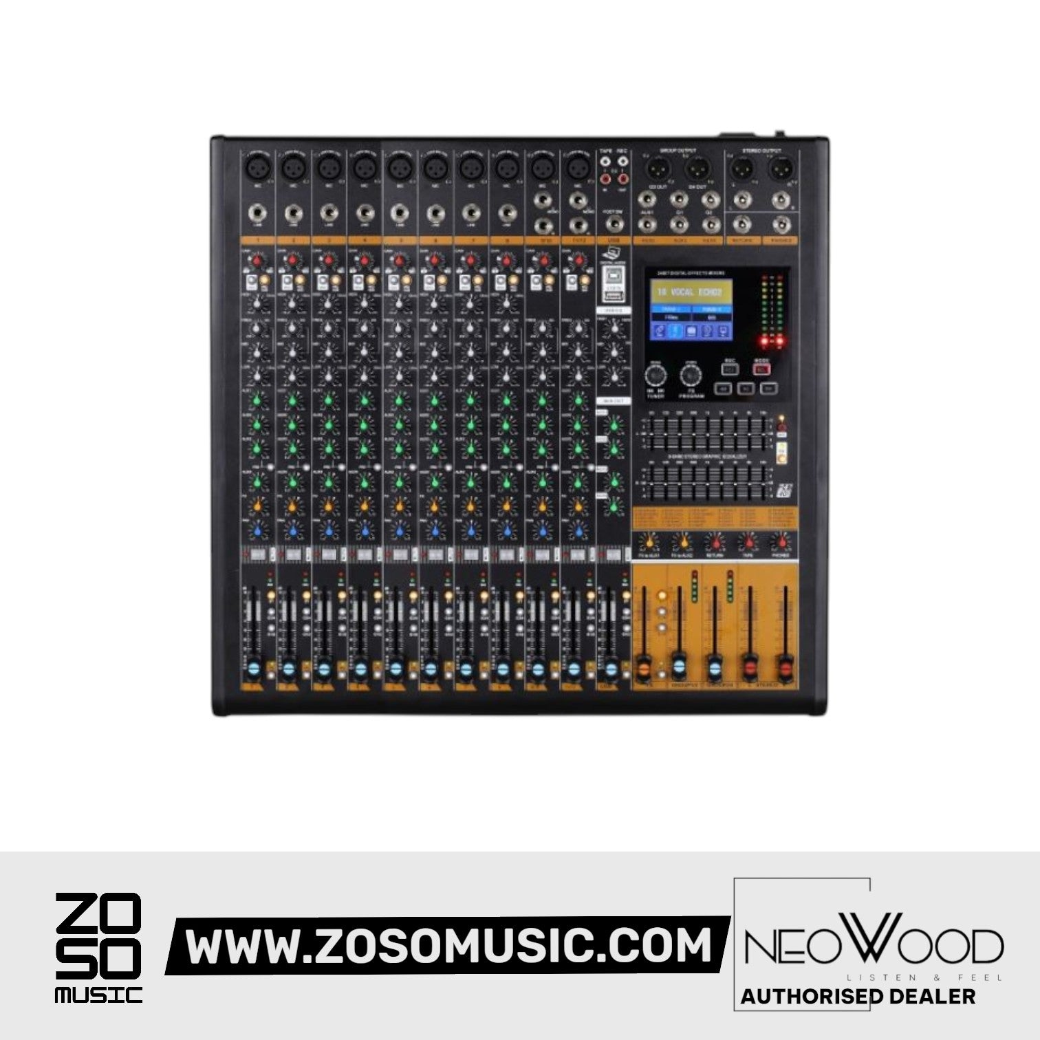 Neowood EMX12pro Mixer 10+2 Channels | Zoso Music Sdn Bhd