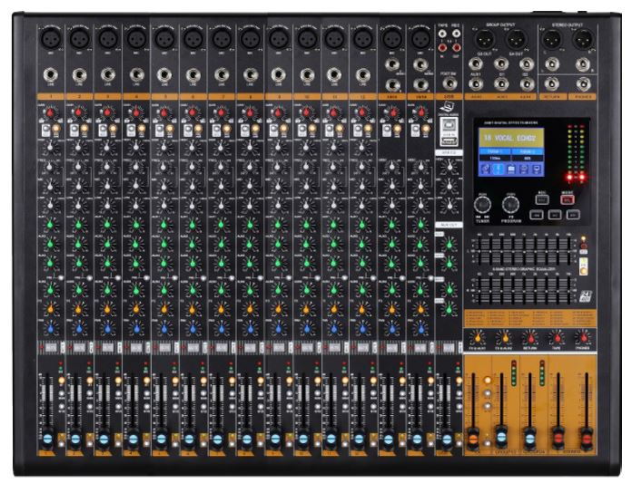 Neowood EMX16pro Mixer 14+2 Channels | Zoso Music Sdn Bhd