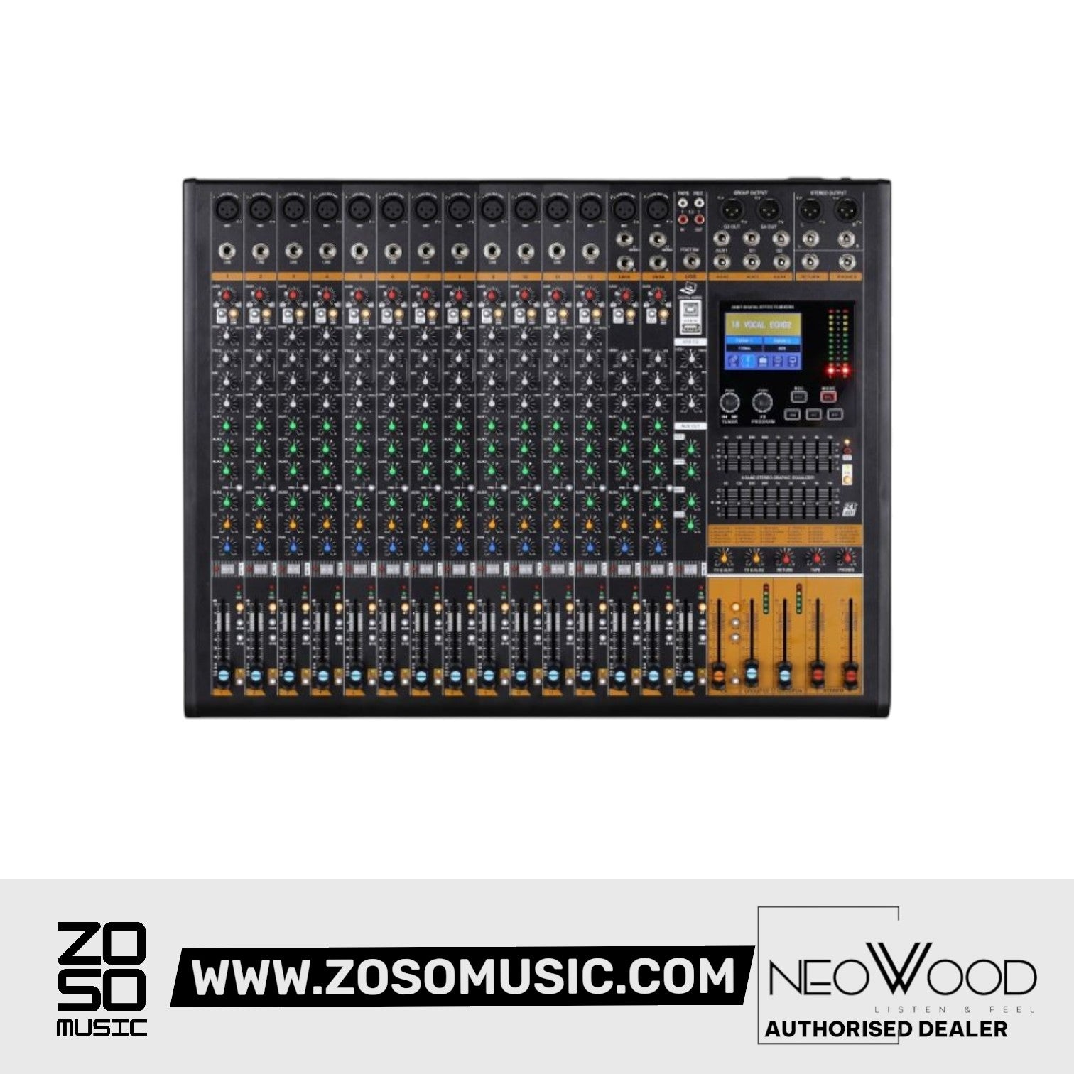 Neowood EMX16pro Mixer 14+2 Channels | Zoso Music Sdn Bhd