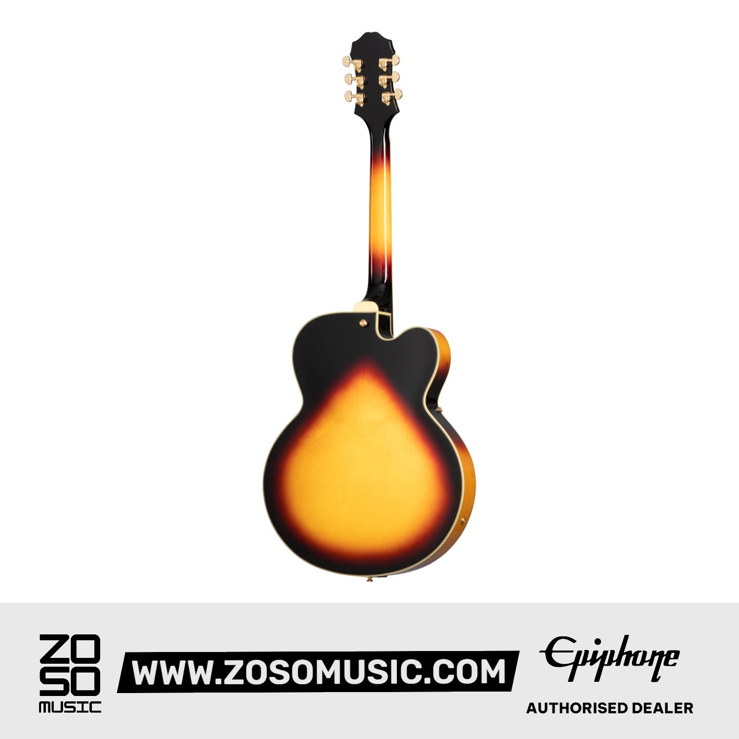 Epiphone EOBDWVSGH1L Broadway Hollowbody Left-handed Electric Guitar - Vintage Sunburst |  EPIPHONE |  ELECTRIC GUITAR |  Zoso Music