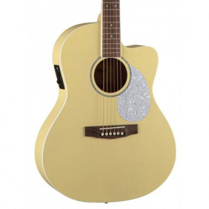 Cort Jade Classic Acoustic Guitar EQ With Bag Pastel Yellow Open Pore