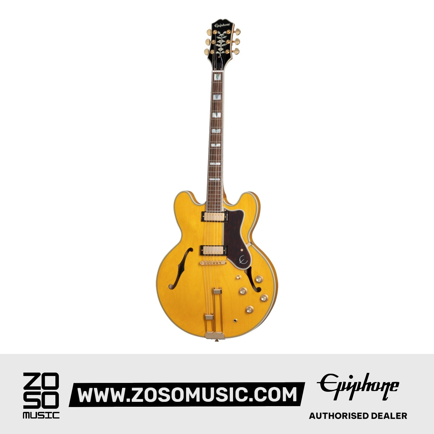 Epiphone EOSHNAGH1L Sheraton Frequensator Semi-hollowbody Left-handed Electric Guitar - Natural |  EPIPHONE |  ELECTRIC GUITAR |  Zoso Music