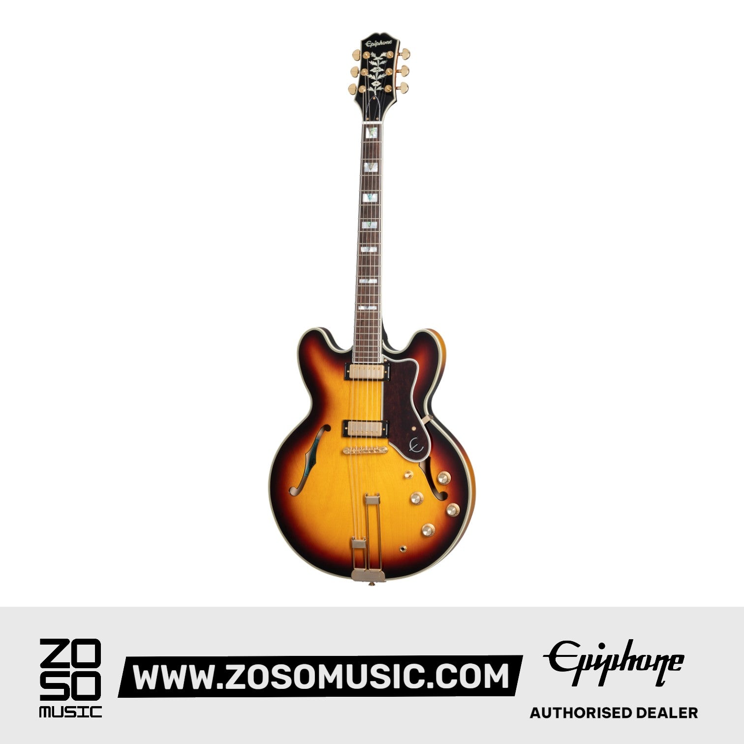 Epiphone EOSHVSGH1 Sheraton Frequensator Semi-hollowbody Electric Guitar - Vintage Sunburst |  EPIPHONE |  ELECTRIC GUITAR |  Zoso Music