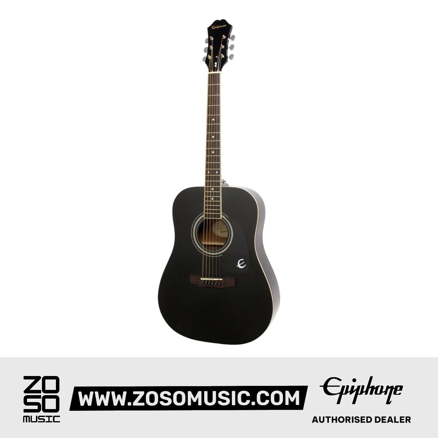 EPIPHONE DR-100 ACOUSTIC GUITAR, EBONY | EPIPHONE , Zoso Music