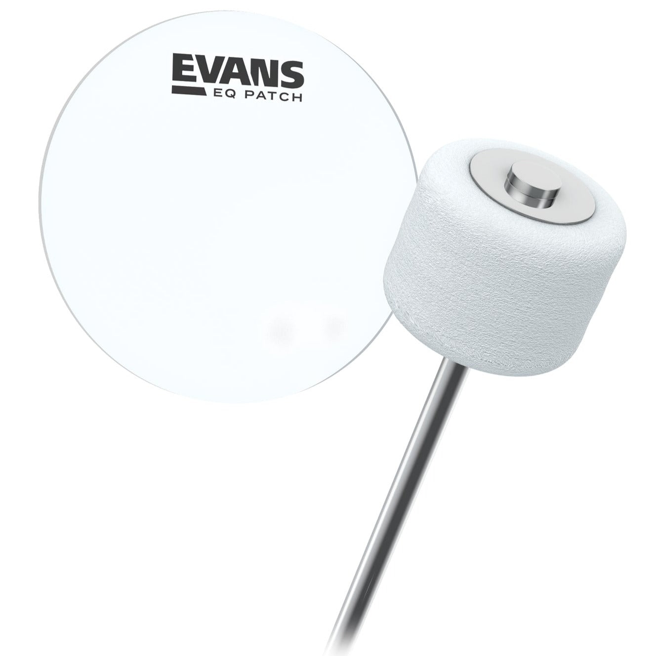 Evans EQPC1 Clear Plastic Bass Drum EQ Single Patch (x2) | Zoso Music Sdn Bhd