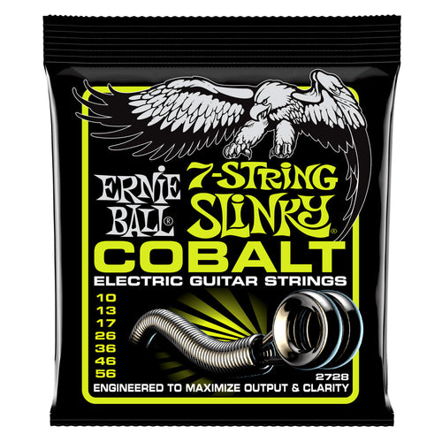 Ernie Ball Regular Slinky 7-String Cobalt Electric Guitar Strings, 10-56 | Zoso Music Sdn Bhd